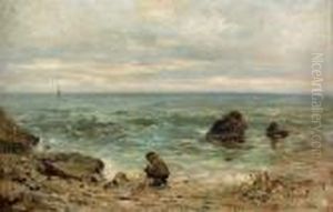 Kustenpartie Am Mittelmeer. by Adolphe Appian