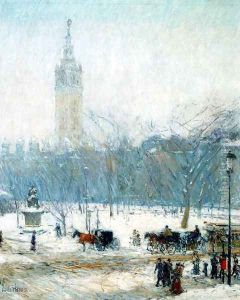 Snowstorm Madison Square by Childe Hassam