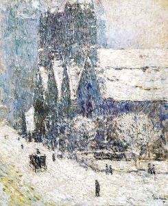 Calvary Church in the Snow by Childe Hassam