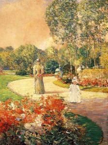 Parc Monceau, Paris by Childe Hassam