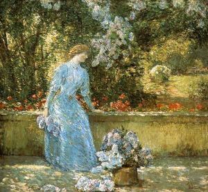 Lady in the Park by Childe Hassam