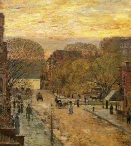 Spring on West 78th Street by Childe Hassam