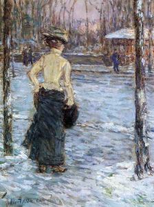Winter, Central Park by Childe Hassam