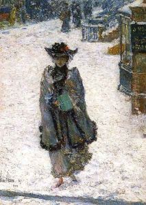 Street Scene, Christmas Morning by Childe Hassam