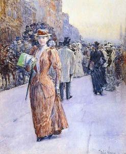 New York Street Scene by Childe Hassam