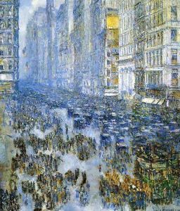 Fifth Avenue in Winter 2 by Childe Hassam