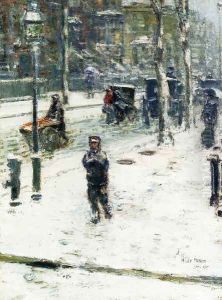 Snow Storm, Fifth Avenue, New York by Childe Hassam