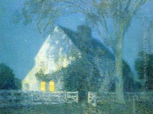 Moolight, the Old House by Childe Hassam