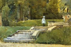 In the Park at St. Cloud by Childe Hassam