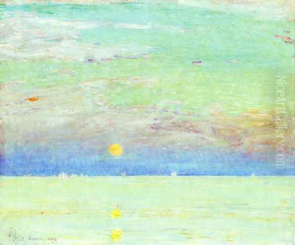 Moonrise at Sunset - view 1