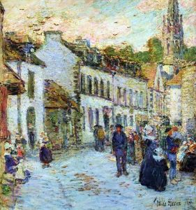 Pont-Aven, Evening by Childe Hassam