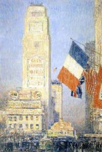 The New York Bouquet, West Forty-Second Street by Childe Hassam