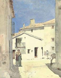 A Street in Denia, Spain by Childe Hassam