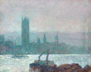 Houses of Parliament, Early Evening 2 by Childe Hassam