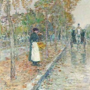 Autumn Boulevard, Paris by Childe Hassam