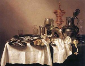 Still Life with a Gilt Goblet 1635 by Willem Claesz. Heda