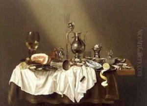 Banquet Piece with Ham 1656 by Willem Claesz. Heda