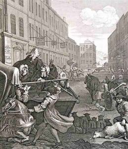 Second stage of Cruelty by William Hogarth