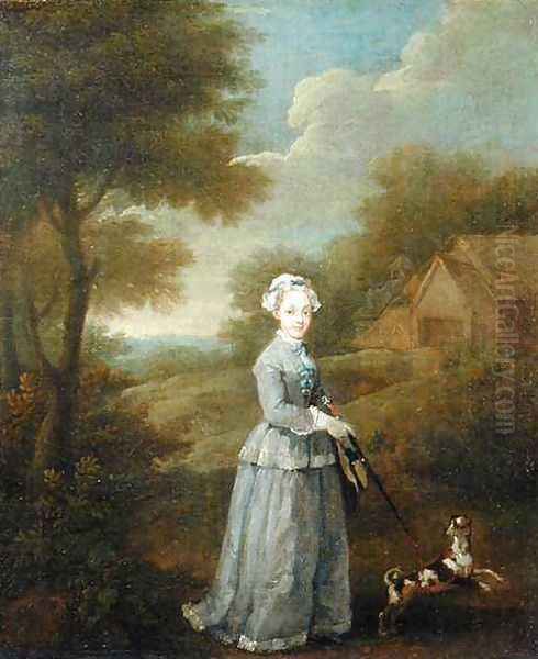 Miss Wood with her Dog - view 1
