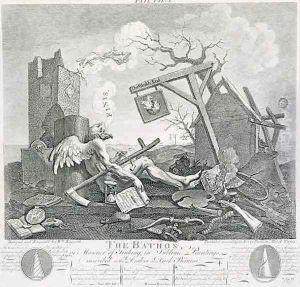 Bathos Manner of Sinking in Sublime Paintings inscribed to the Dealers in Dark Pictures by William Hogarth