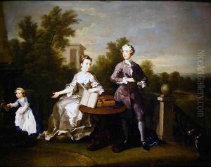 The Edwards Hamilton Family on their Terrace in Kensington