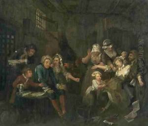 A Rakes Progress VII The Rake in Prison by William Hogarth
