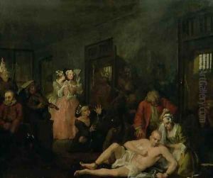 A Rakes Progress VIII The Rake in Bedlam by William Hogarth