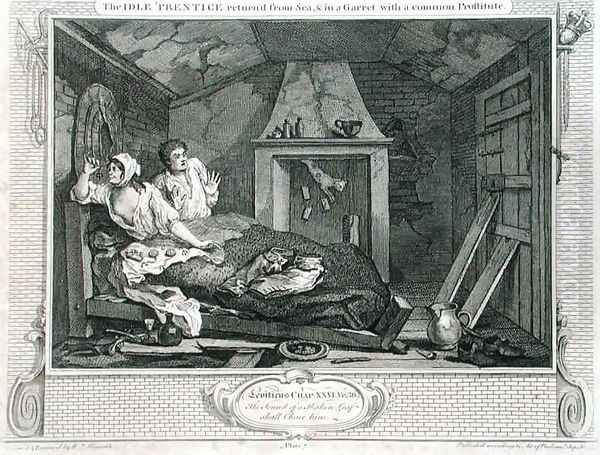 The Idle Prentice Returned from Sea and in a Garret with a Prostitute - view 1