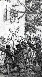 Hullabaloo against a Tailor by William Hogarth