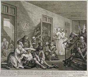 Plate VIII from A Rakes Progress by William Hogarth