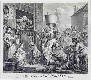 The Enraged Musician by William Hogarth