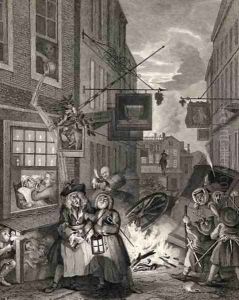 Times of the Day Night from The Works of William Hogarth by William Hogarth