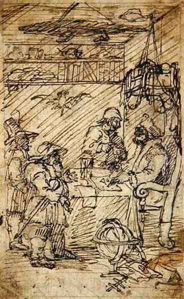 Hudibras visiting Sidrophel - view 1