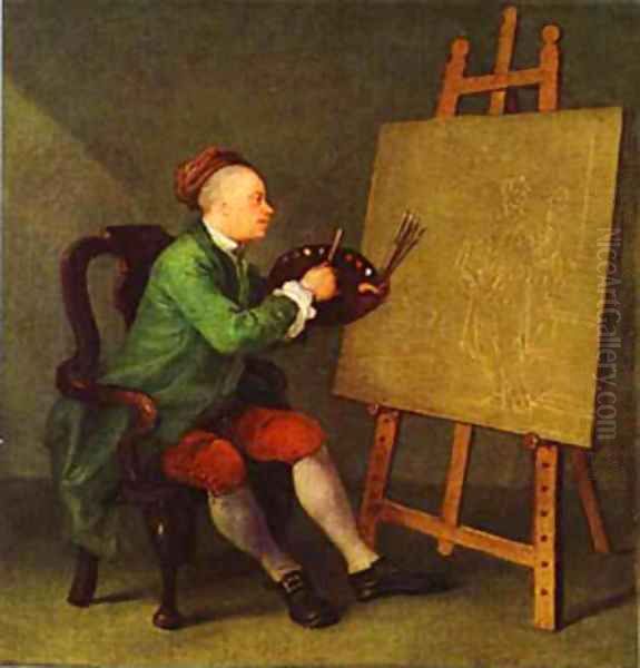 Hogarth Painting The Comic Muse 1757 - view 1
