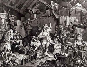 Strolling Actresses Dressing in a Barn by William Hogarth