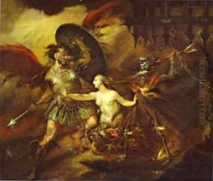 Satan Sin And Death 1735-1740 by William Hogarth