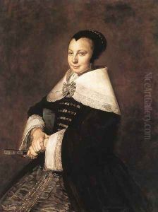 Portrait of a Seated Woman Holding a Fan 1648-50