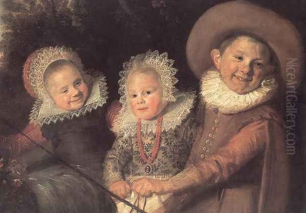 Three Children with a Goat Cart (detail) c. 1620 - view 1