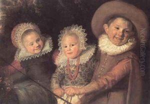 Three Children with a Goat Cart (detail) c. 1620
