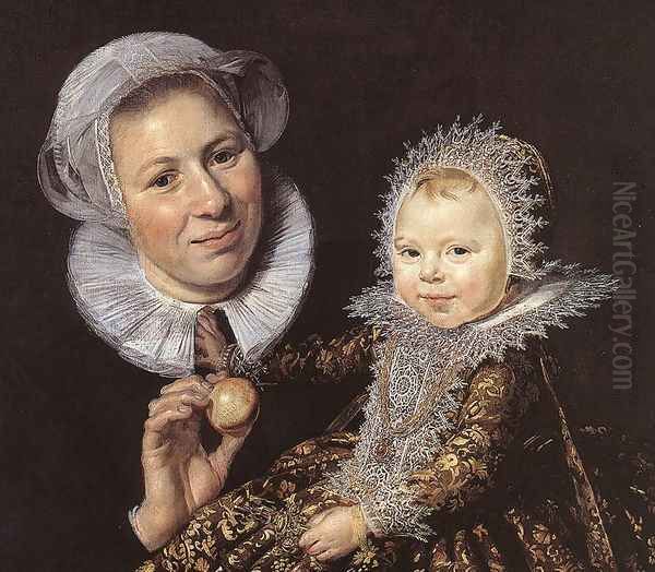 Catharina Hooft with her Nurse (detail 1) 1619-20 - view 1