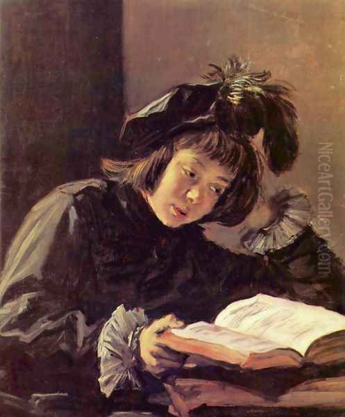 Boy reading - view 1