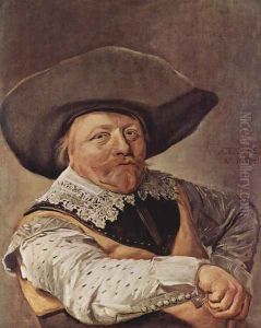 Portrait of a seated officer by Frans Hals