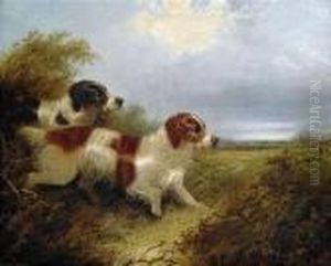 Two Terriers Hunting by George Armfield