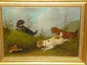 Terriers Rabbiting by George Armfield