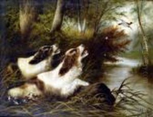 Spaniels Putting Mallards Up by George Armfield