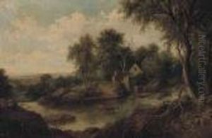 Figures In A River Landscape Figures In A River Landscape