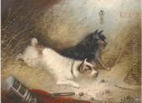 Terriers Ratting; And Terriers In A Barn - view 1