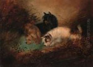 Terriers Rabbiting by George Armfield