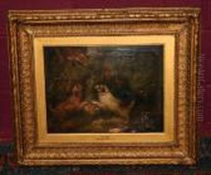 Three Terriers With A Fox by George Armfield