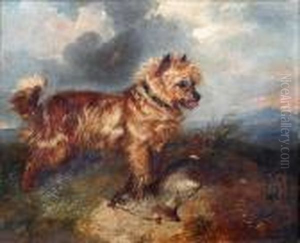 Terrier With A Rabbit - view 1